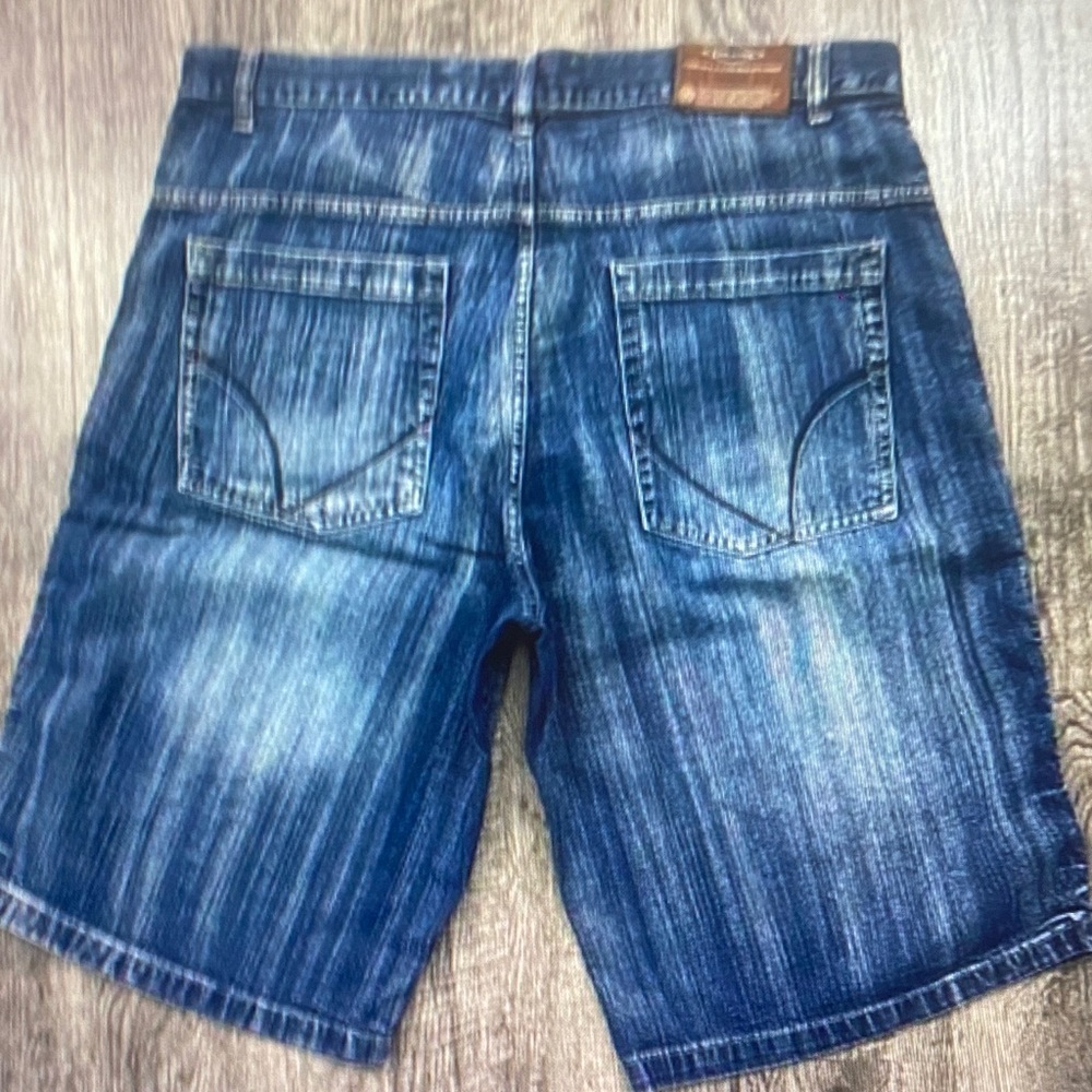 Classic Men's Distressed Blue Denim Jean Shorts